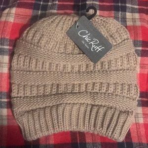 New Messy Bun / Ponytail Beanie (winter hat)